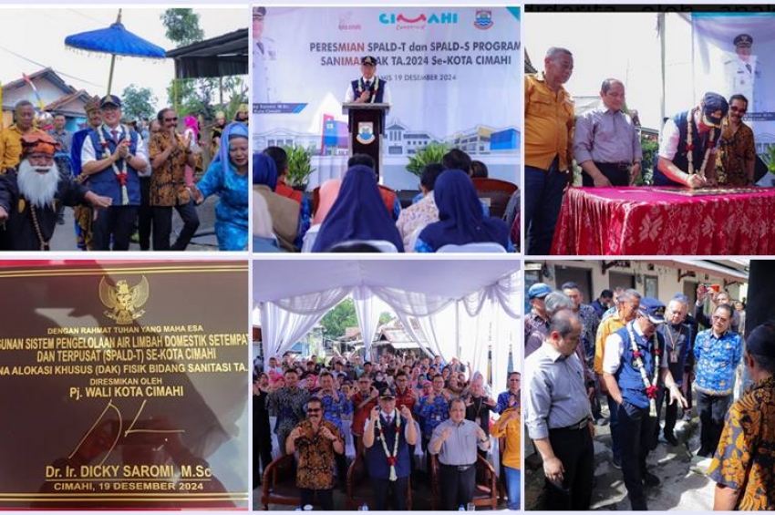 Pj.Walikota Cimahi Dicky Saromi Resmikan SPALD-T Dan SPALD-S Program Sanimas DAK 2024 Se Kota Cimahi