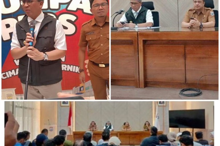 PJ Walikota Cimahi Dicky Saromi Jumpa Pers Bahas Satu Tahun Kinerja 2024